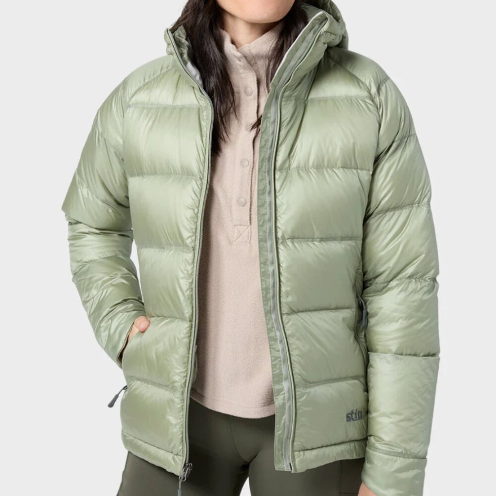 Stio Women's Hometown Down Hooded Jacket in Prickly Rose Pink Size Small NWT! - Picture 10 of 13